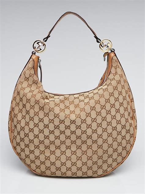 gucci beige ebony gg canvas twins large hobo bag|Gucci Twins GG Canvas Hobo Bag on SALE .